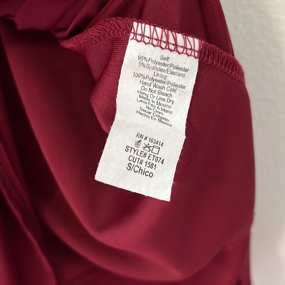 21 Saints silky red midi skirt with slit - Picture 5 of 5